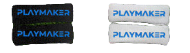 Playmaker Sportz Logo Embroidered Bicep Bands in Black & White