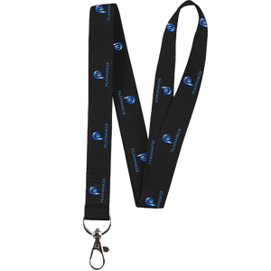 Black lanyard with Playmaker Sportz logo and metal clasp