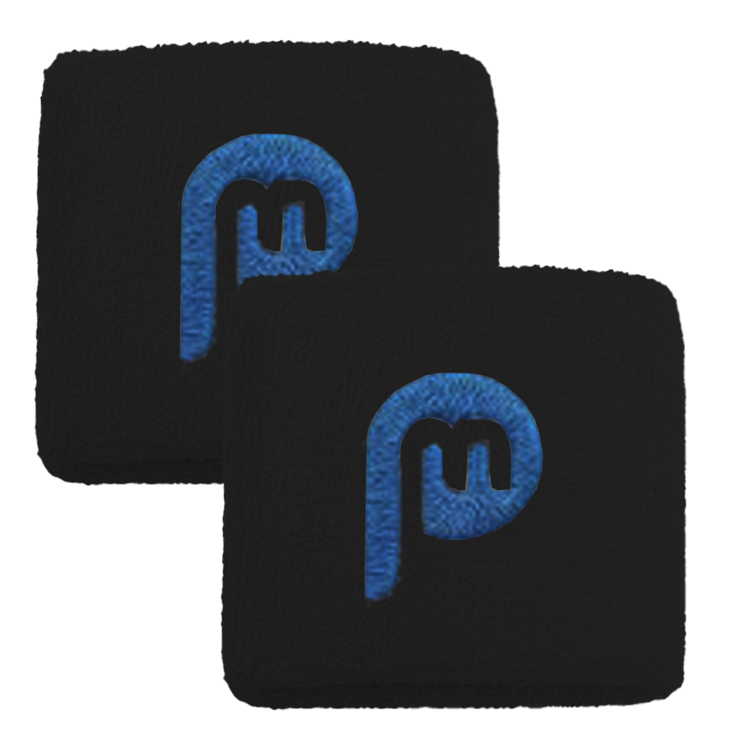 PLaymaker Sportz Logo Embroidered Black Wristbands