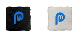 Playmaker Sportz Logo Embroidered Wristband in Black and White